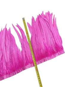 2Meters Colorful Rooster Tail Feathers Trims 23-30cm /9.2-12inches Pheasant Feather Fringe Ribbon For Carnival Plumes Decoration Rooster Pheasant Tail Feathers Plumes DIY Headdress Halloween Wedding Christmas Craft Supplies Accessories
