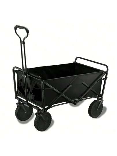 Carro Plegable Vagón Plegable para Campismo Picnic, Pequeño Carrito con Ruedas de Almacenamiento Vagón de Playa Camping Exteriores Al Aire Libre  Remolque de Alta Capacidad, Almacenamiento para Acampada, Coche, Carro Plegable portátil, Utilidad para Acampada al Aire Libre, Carrito de jardín Carrito Plegable Vagón Multiusos Con Manija Portátil 100kg