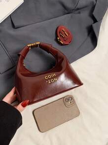 2025 Primavera/Verão Nova Bolsa Retro Vinho Tinto Crossbody, Bolsa de Ombro, Bolsa de Negócios Feminina Casual Moda Diária Bolsa de Viagem, Adequada para Trabalho, Compras, Namoro, Viagem, Com Decoração