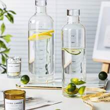 1pc Large Capacity Water Bottle With Time Marker, Leak-Proof & Shatter-Resistant Design, Suitable For Men & Women, Perfect For Iced Coffee & Beverages, PPSU Measuring Cup, Outdoor Use - Multicolor - View 7