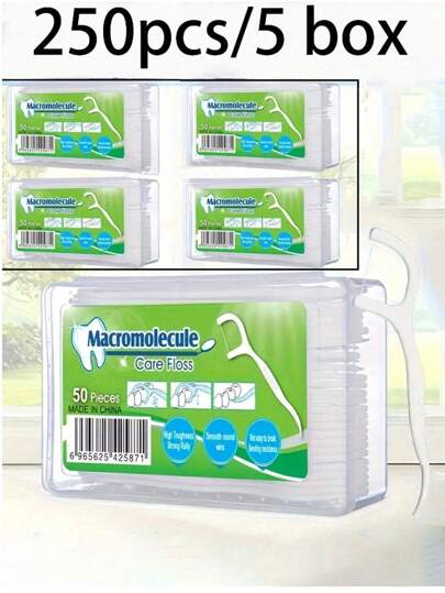 50/150/250pcs Dental Floss Picks - Multifunctional Toothpicks, Fine Dental Floss, Portable Toothpick, Ultra-Fine Toothpick, Deep Cleaning Stick, Disposable Dental Floss, Floss Box. Essential Oral Care Necessities Convenient For Travel And Daily Use. Teeth Cleaning Tools Suitable For Restaurants, Kitchens, Living Rooms, Travel. Effectively Remove Food Residue And Clean Teeth. Home Bathroom Decor Fall Decor Back To School