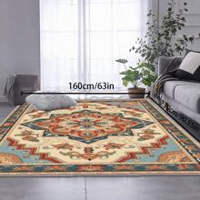 [Crystal Velvet 700g/㎡ Dotted Bottom 5mm Thickness] 1 Piece Bohemian Style Solid Color Carpet, Soft & Anti-Slip Washable Indoor & Outdoor Carpet For Living Room, Bedroom, Kitchen, Office, Home Decor Floral Entrance Rug, Large Size Minimalist Carpet