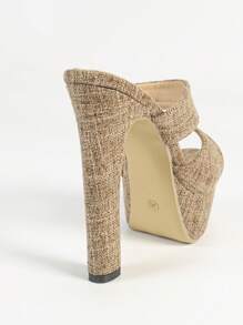 Women's Super High Heel Outdoor Sandals, Thick Heel Waterproof Platform Fashion Slip-On Mules