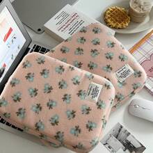 1PC Korean New Plush Cute Flower IPad Tablet Bag With Ins Style 11/13 Inch Laptop Storage Protection - Multicolor - View 4