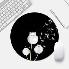 1pc Funny & Cute Mouse Pad, Round Office Desk Mouse Pad With Anti-Slip Rubber Base, Mini Travel Mouse Pad For Laptop, Computer, Home, Office, Study & Gaming, 7.8"*7.8"*0.08" - Multicolor - View 12