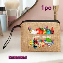 Khaki Linen Tote Bag Gift Set | Teacher/Nurse/Mom Appreciation Gift | Multi-Purpose Daily Commuting Bag | Wedding/Birthday/Back To School/Beach - Khaki - View 11