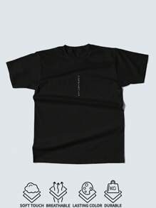 Camiseta Oversized Negra Manga Corta Algodón Premium Estilo Urbano y Casual - Negro - Ver 4