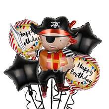 Globos de helio con forma de pentagrama de temática pirata de 45,72 cm (18 pulgadas), decoración para cumpleaños, baby shower y fiestas - Multicolor - Ver 5