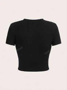 Zomermode voor dames, comfortabel, Y2K Hot Girl, straatstijl, huilende babyprint, ronde hals, korte mouwen, kort, slim fit, effen kleur, print T-shirt, tops, zomerkleding, schattige zomertops, Y2K-tops, grafische T-shirts voor dames