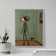 1 Pieza Póster de Caballero de Ojos Grandes, Arte de Pared, Decoración de Pared, Impresión en Lienzo, Póster Creativo, Arte en Lienzo, Póster Divertido, Impresión de Estilo Minimalista Moderno, Decoración de Sala de Estar y Habitación, Decoración del Hogar, Regalo, Sin Marco - transparente - Ver 11