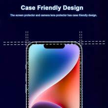 NNBILI 3pcs Tempered Glass Screen Protector With 3pcs Camera Lens Protector Suitable For IPhone 11/12/13/14/15/16/17 Series, Ultra-High Definition, 9H Hardness Gift For Birthday, Family, Friends Phone Screen Protector, Phone Accessories