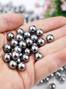 100Pcs/Pack 10mm (0.24in) Stainless Steel Balls For Slingshots, Hunting, Industrial Materials, Bicycle Bearings, Precision Mirror-Polished Hardened Balls