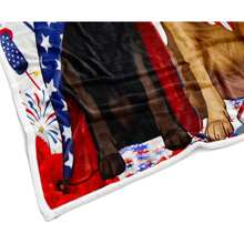 St. Patrick's Day Blankets For Kids, Funny Highland Cow Throw Blanket, Shamrock Irish Trust In The Lord Flower Plant Leaves Blessing Blanket, Warm Cozy Living Rooms Travel Camping Throw Blanket 30"X40" - Dog - View 4