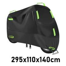 1pc 210D Waterproof Oxford Motorcycle Cover, All-Weather Protection Against Sun, Dust, Snow And UV, With Lock Hole, 7 Reflective Strips, Suitable For Bicycle, Motorcycle, All Seasons