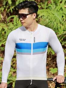 WOSAWE WOSAWE Lightweight Road Cycling Long Sleeve Jersey, Highly Elastic & Breathable Bicycle Apparel For Men, Spring/Summer
