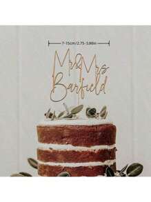 1PC Personalized Acrylic Wedding Cake Topper, Custom Multicolor Wedding Cake Topper, Birthday Cake Topper, Mr And Mrs Cake Topper, Cake Topper Memorial Christmas And Valentine's Day Gift,Multi-Functional,Adjustable,Durable,Ornamental,Reusable,Exquisite,Adorable,High-Quality,Modern,Colorful,Cute,Comfortable,Stylish,Custom,Personalized,Unique,Ideal Gifts For Him,Ideal Gifts For Her,Boyfriend,Girlfriend,Dad,Mom,Family,Friends,Son,Daughter,Office,Tea Room,School,Home,Home Refresh - Multicolor - View 12