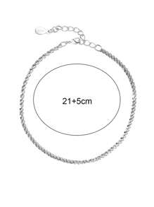 1 pieza Pulsera tobillera lujo con diseño de diamante de imitación para mujeres para decoración diaria