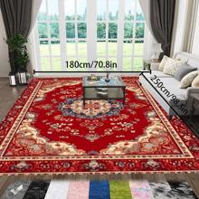 Crystal Velvet 700g/Sqm Dotted Bottom 5mm Thick Area Rug, Bohemian Style Solid Color Carpet, Soft Anti-Slip Washable Rug, Suitable For Indoor & Outdoor, Living Room, Bedroom, Kitchen, Office, Home Decor Back To School