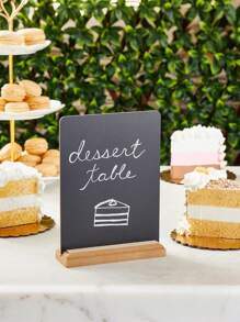 2 件迷你黑板标牌带支架，带支架座位卡，小黑板用于桌面装饰、婚礼、生日派对、桌号、食品标签、留言板标志和活动装饰、餐厅食品展示、留言板、小型企业、婚礼、宴会、咖啡店、母亲节毕业典礼、开放式酒吧标志带支架（8.46 * 5.91 英寸）
