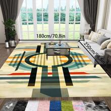 [Plush Velvet 700g/㎡ Latex Backing 5mm Thick] 1pc Bohemian Style Area Rug, Solid Color Carpet, Soft Non-Slip Washable For Living Room Bedroom Kitchen Office, Indoor Outdoor Home Decor Farmhouse Rug, Play Mat Back To School