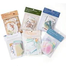 Pieces Vintage Notes Collection Series Memo Pad Decorative Stationery Scrapbooking Diary Album Label Retro Material Paper Card
