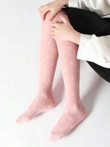 Women/Kids' 3D Heart & Floral Print Leggings/Knee High Socks - Multicolor - View 10