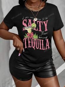 If You Want Something Salty, Bring A Tequila T-Shirt Short-Sleeved Top