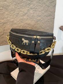 New Fashion Crocodile Pattern Shoulder & Hand Bag - Multicolor - View 12