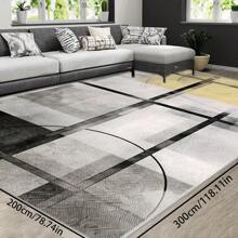 Bohemian Style Solid-Color Area Rug, 700g/Sq.M Crystal Velvet Backing, 5mm Thickness, Soft Anti-Slip Washable Carpet For Living Room, Bedroom, Kitchen, Office, Indoor & Outdoor Use
