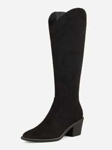 Women's Dkb212 Western Boot - Black-sUEDE - View 5