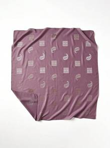 1pc Women Minimalist Paisley Pattern Metallic Wire Headscarf, Fashionable Versatile Bandana Square Scarf For Daily Wear - Multicolor - View 9