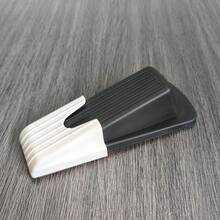 1Pcs Tope de Puerta de Silicona de  Bloque de Cuña Tope de Puerta Retenedor Trasero de Puerta para Hogar Oficina Tope Anticolisión - Negro - Ver 2