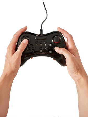 Control VERBATIM Alambrico Para N i n t e n d o S w i t c h Negro