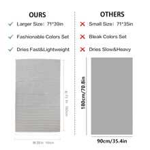 1pc Turkish Beach Towel 39x71-Inch Pre Washed Sand Free Oversized Absorbent Light Beach Towel Pool Towel - Multicolor - View 5