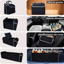MOLOLAN Caja de almacenamiento para coche, caja de almacenamiento multifuncional, organizador de interior de coche plegable, accesorios para el coche, Car Storage Box Multifunctional Car Trunk Storage Organizer Box 94L Storage Organizer With Insulated Leakproof Cooler Bag,Organizador de almacenamiento impermeable para maletero de coche,accesorios para camiones,organizador maletero,organizador de coche,organizador de coche,organizador de maletero,Car Trunk Organizers for Land Rover Range Rover Sport/Range Rover Velar/Concept, Pack Portable Insulation Cooler Bag, Washable Car Storage Bag, Insulated Leak Proof Cooler Bag,caja de almacenamiento plegable con bolsa térmica a prueba de fugas para automóvil, SUV, camión - Negro - Ver 9