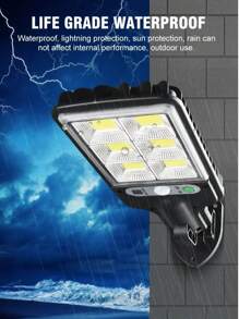 1pc Outdoor Solar Powered LED Wall Light With Motion Sensor, 3 Modes, Waterproof, Automatic On/Off, Suitable For Yard, Garden, Pathway