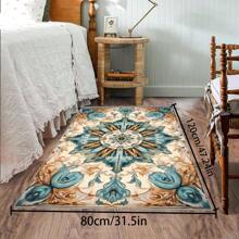 Crystal Velvet 700g/Sqm Dotted Bottom 5mm Thick Area Rug, Bohemian Style Solid Color Carpet, Soft Anti-Slip Washable Rug, Suitable For Indoor & Outdoor, Living Room, Bedroom, Kitchen, Office, Home Decor Back To School