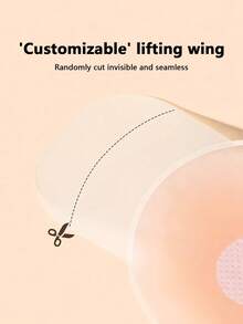 صدرية سيليكون غير مرئية بتصميم رفع محبب من الدانتيل لفساتين بلا ظهر أو كتف، وفساتين الزفاف قصيرة الصدر ، بتصميم رقيق لحواف غير ظاهرة - متعدد الألوان - مشاهدة 7