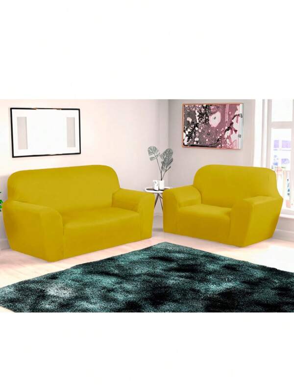 Jogo De Capa De Sofá Coladinha 3 e 2 Lugares em Malha Gel