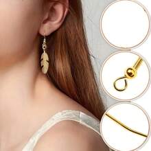 140pcs Hypoallergenic Earring Hooks With Ball And Coil, Fish Hooks In 7 Colors, 18mm Earring Parts For DIY Jewelry Making With Earring Backs, No Power Supply Needed. - Multicolor - View 6