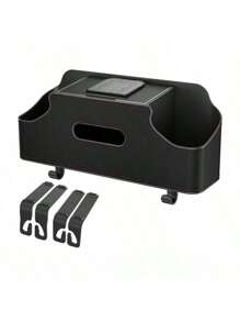 Car Seat Back Multi-Functional Storage Rack Simple Air Tissue Water Cup Mobile Phone Rack Storage Box With Long And Short Bracket Quick Disassembly Hook Suitable For A Variety Of