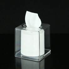 1pc Large Capacity Transparent Square Tissue Box, Tissue Box Holder, Napkin Holder, Festival Family Gathering, Kitchen Dining Table Decor For Home Kitchen Bedroom Living Room Dining Room, Home Decoration Accessories, Decorative Box, Women Wedding Gift, Summer Travel Holiday Festival Must-Have