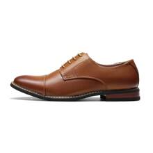 Mens Oxfords Shoes Men's Lace-Ups Formal Dress Shoes For Men In Smart Cacual Shoes For Walking - Brown - View 6
