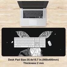 1 buc. Pad de mouse pentru jocuri cu ochi de noapte misterios Samurai, design de înaltă definiție multi-dimensiune, material din cauciuc natural, bază antiderapantă, design fără cusături, potrivit pentru birou, jocuri și accesorii pentru computer, cadou pentru prieteni și familie - Anime Boy - multicolor - Vizualizare 8