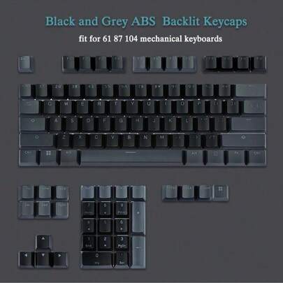 键帽背光 ABS Cherry MX 键帽 Doubleshot OEM 轮廓半透明按键套装适用于 61 87 104 MX 开关机械键盘