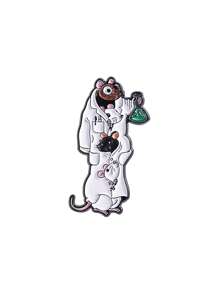 1PC Funny Mouse Scientist Enamel Brooch Science Lab Jewelry Chemistry Laboratory Pin Badge For Doctor Chemist Gifts - Multicolor - View 10