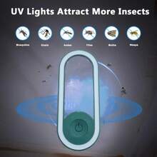 Đèn diệt muỗi dùng nguồn USB, Đèn đuổi côn trùng điện tử gia đình, Đèn đuổi muỗi thông minh USB di động - màu đen - Xem 1
