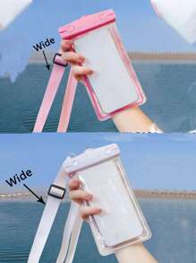 1pc Universal Touch-Sensitive Waterproof Phone Pouch, Luminous Swimming Diving Mobile Case, Can Be Used As A Touch-Screen Swimming And Diving Case, Can Be Used As An Underwater Camera Phone Case, Portable Travel Phone Bag With Adjustable Lanyard, PVC Material, No Battery Required Travel Must Haves Summer1 Stuff Back To School Supplies - Multicolor - View 19