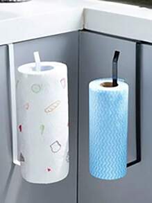 Estante de tela holgado y alargado para pañuelos, para rack de papel de cocina y toallas de papel, estante de almacenamiento para envoltura plástica para el gabinete, estante para rollos de papel para uso doméstico - Multicolor - Ver 7