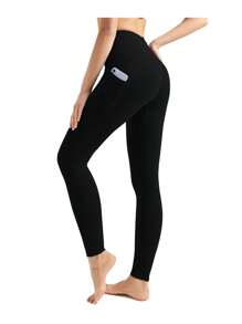 Women's Shaping Leggings, High Waist, Tummy Control Pants, High Waist, Shaping Tummy, Legs, Hips, Yoga Fitness Pants - 黑色 - 查看 1